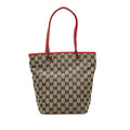 Gucci GG Canvas Tote Bag - Beige/Red