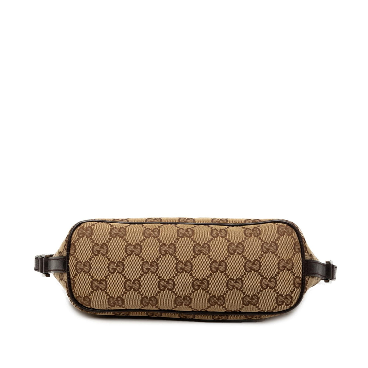 Gucci GG Canvas Web Boat Shoulder Bag - Beige
