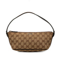 Gucci GG Canvas Web Boat Shoulder Bag - Beige