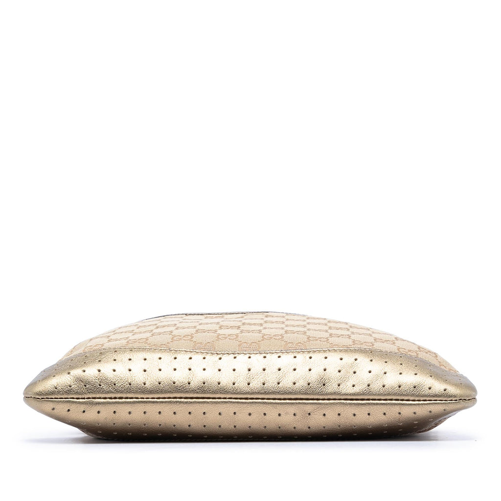 Gucci GG Canvas Web Crossbody Bag - Beige