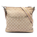 Gucci GG Canvas Web Crossbody Bag - Beige