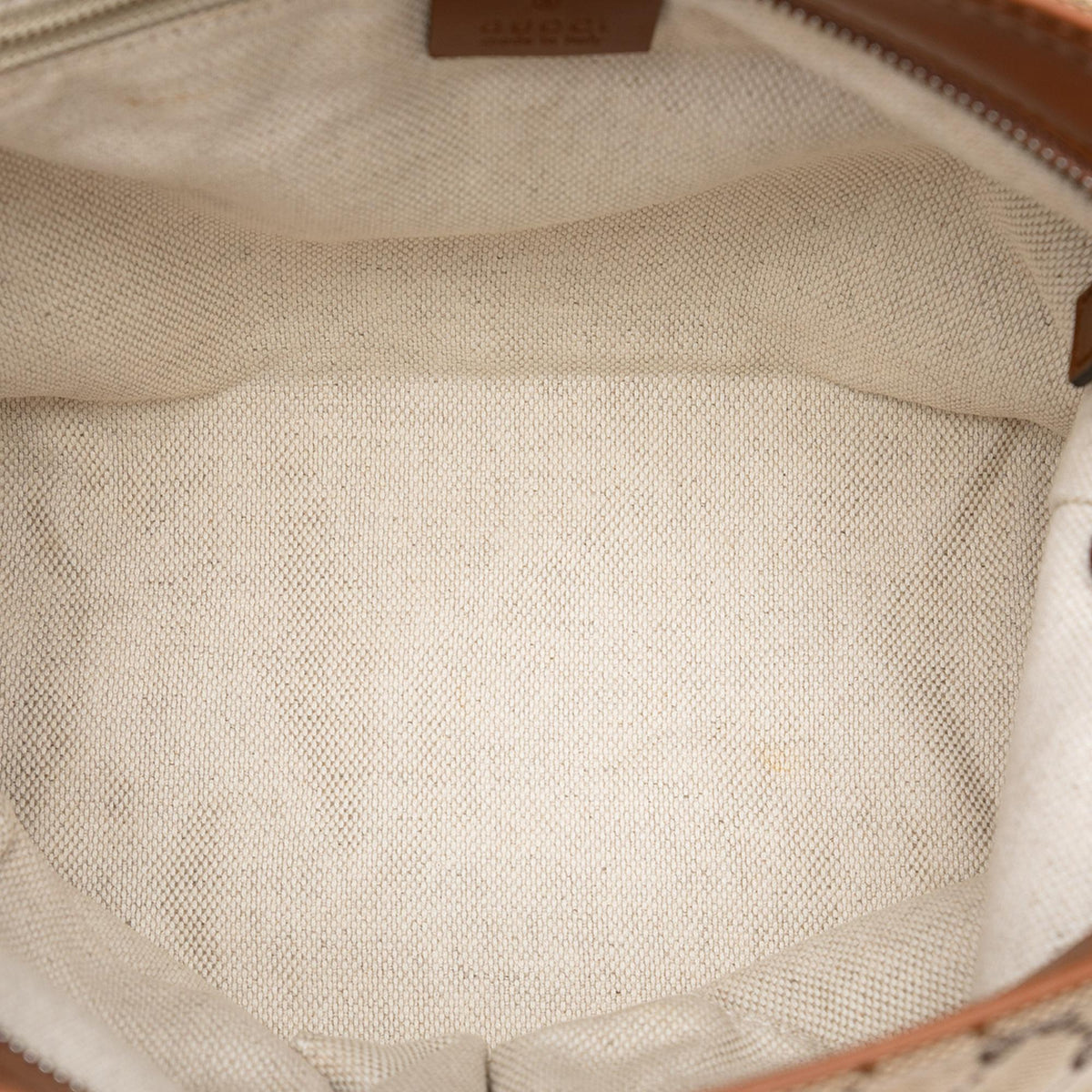 Gucci GG Canvas Web Crossbody Bag - Beige