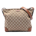 Gucci GG Canvas Web Crossbody Bag - Beige