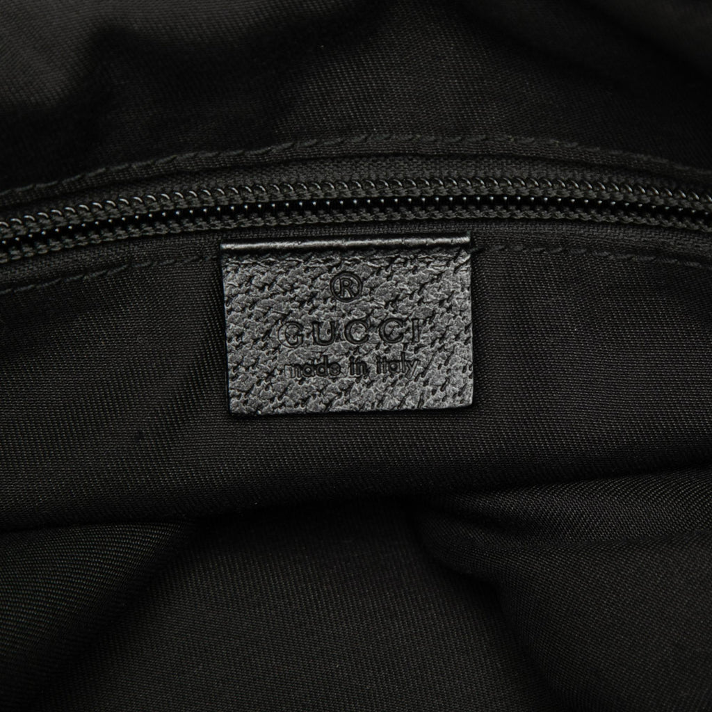 Gucci GG Canvas Web Flap Messenger Bag - Black