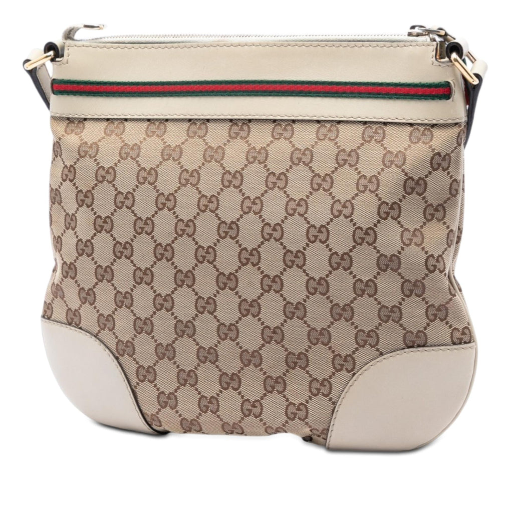 Gucci GG Canvas Web Mayfair Crossbody Bag - Beige