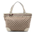 Gucci GG Canvas Web Mayfair Tote Bag - Beige