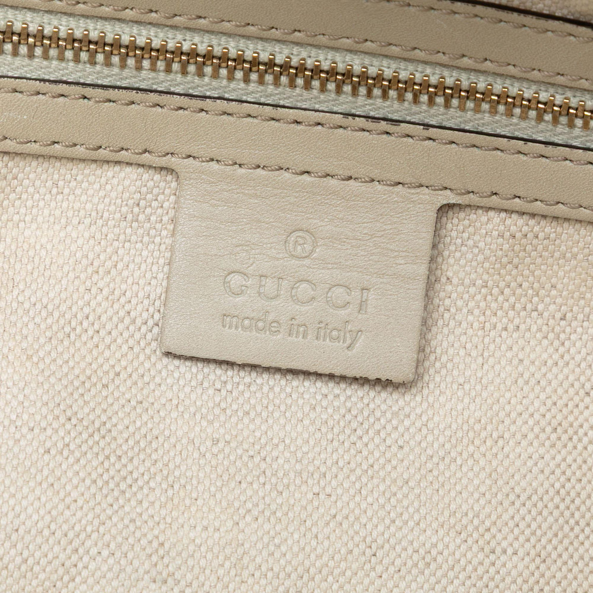 Gucci GG Canvas Web Mayfair Tote Bag - Beige