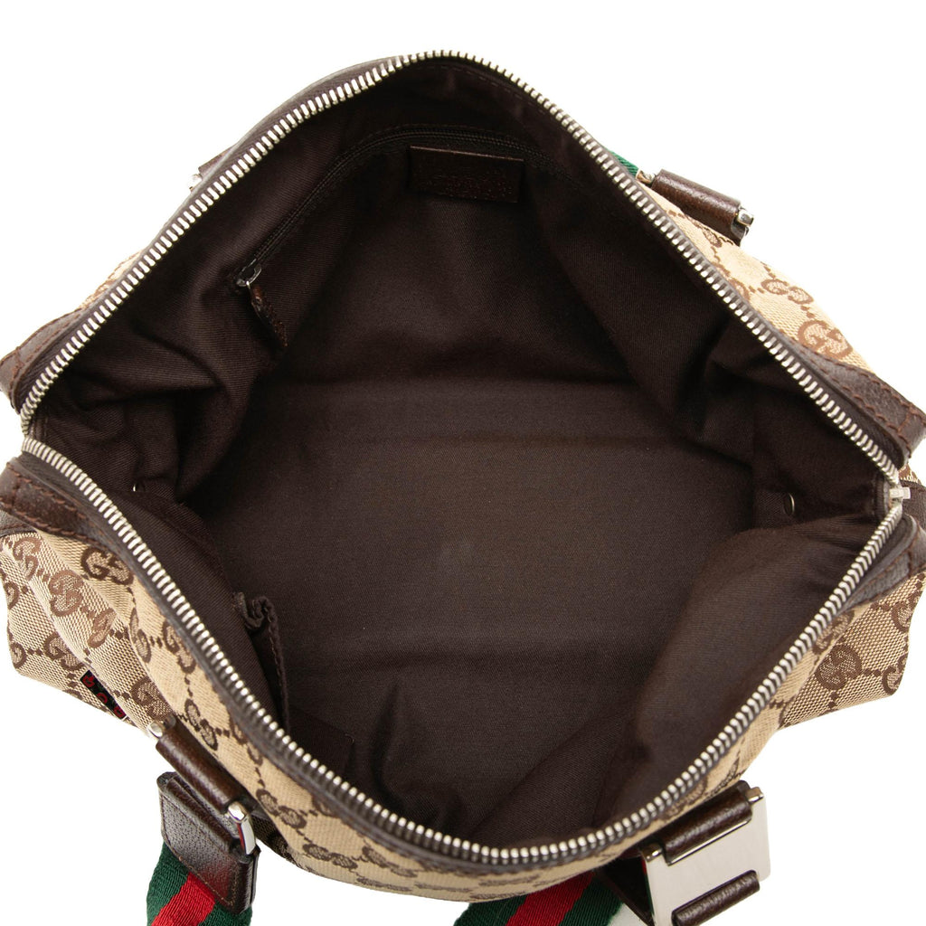 Gucci GG Canvas Web Pop Handbag Satchel - Beige