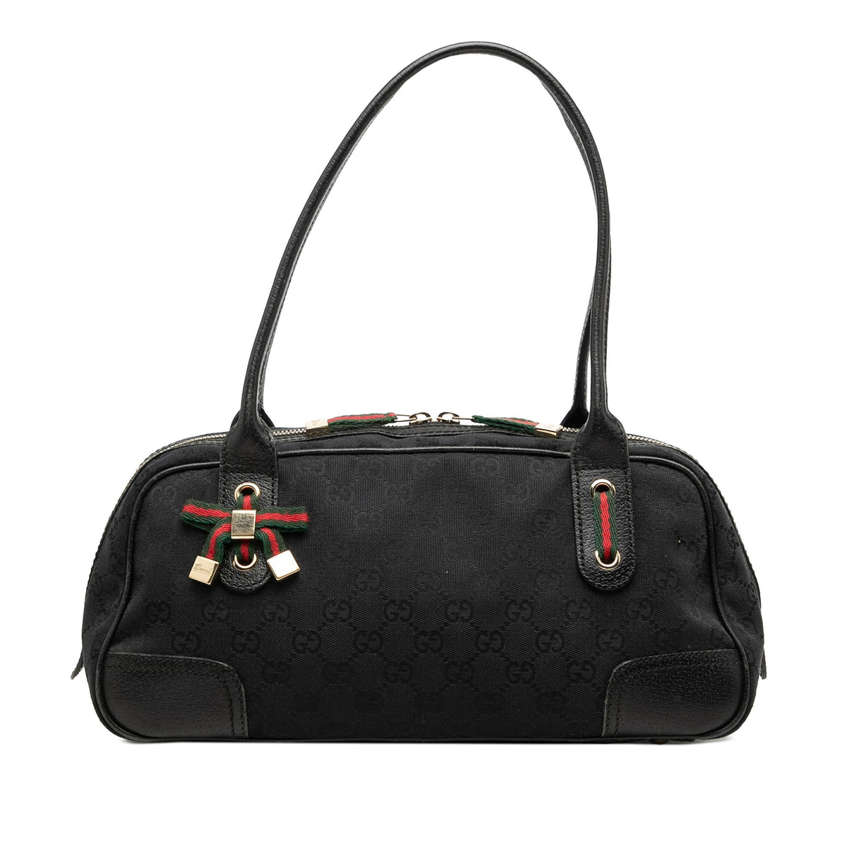Gucci GG Canvas Web Princy Shoulder Bag - Black