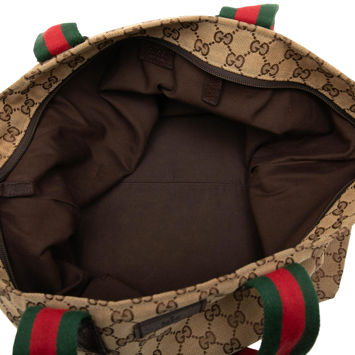Gucci GG Canvas Web Tote Bag - Beige