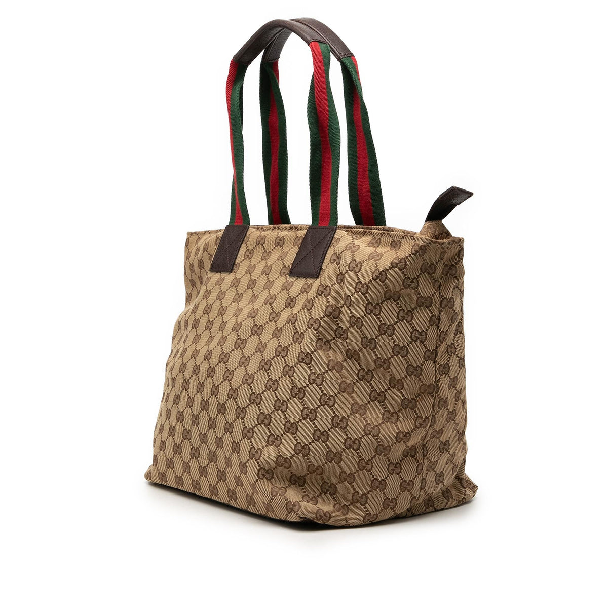 Gucci GG Canvas Web Tote Bag - Beige