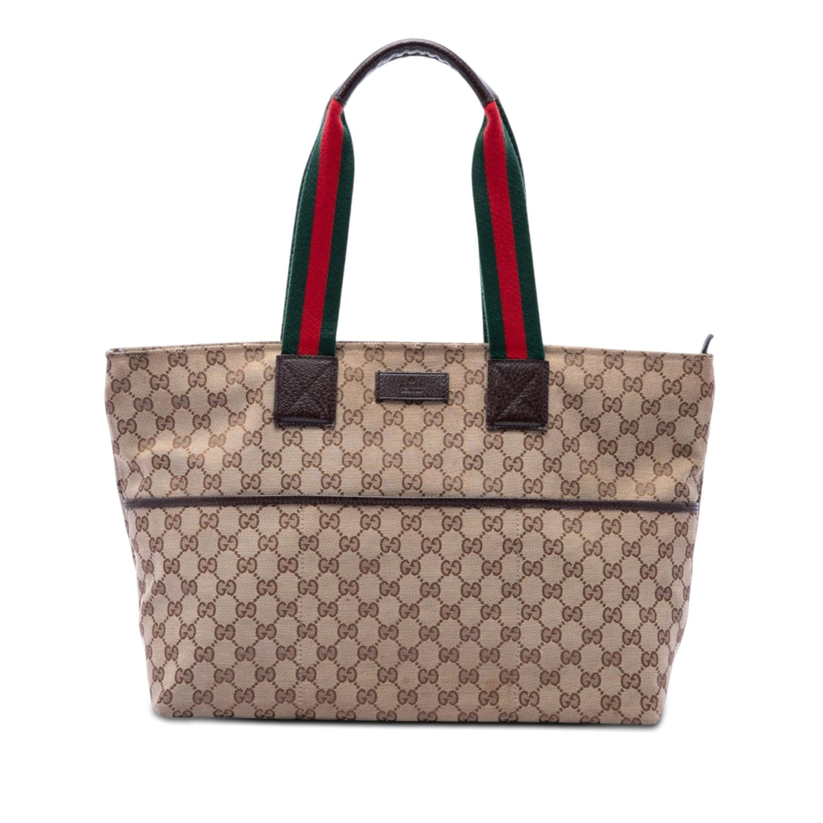Gucci GG Canvas Web Tote Bag - Beige