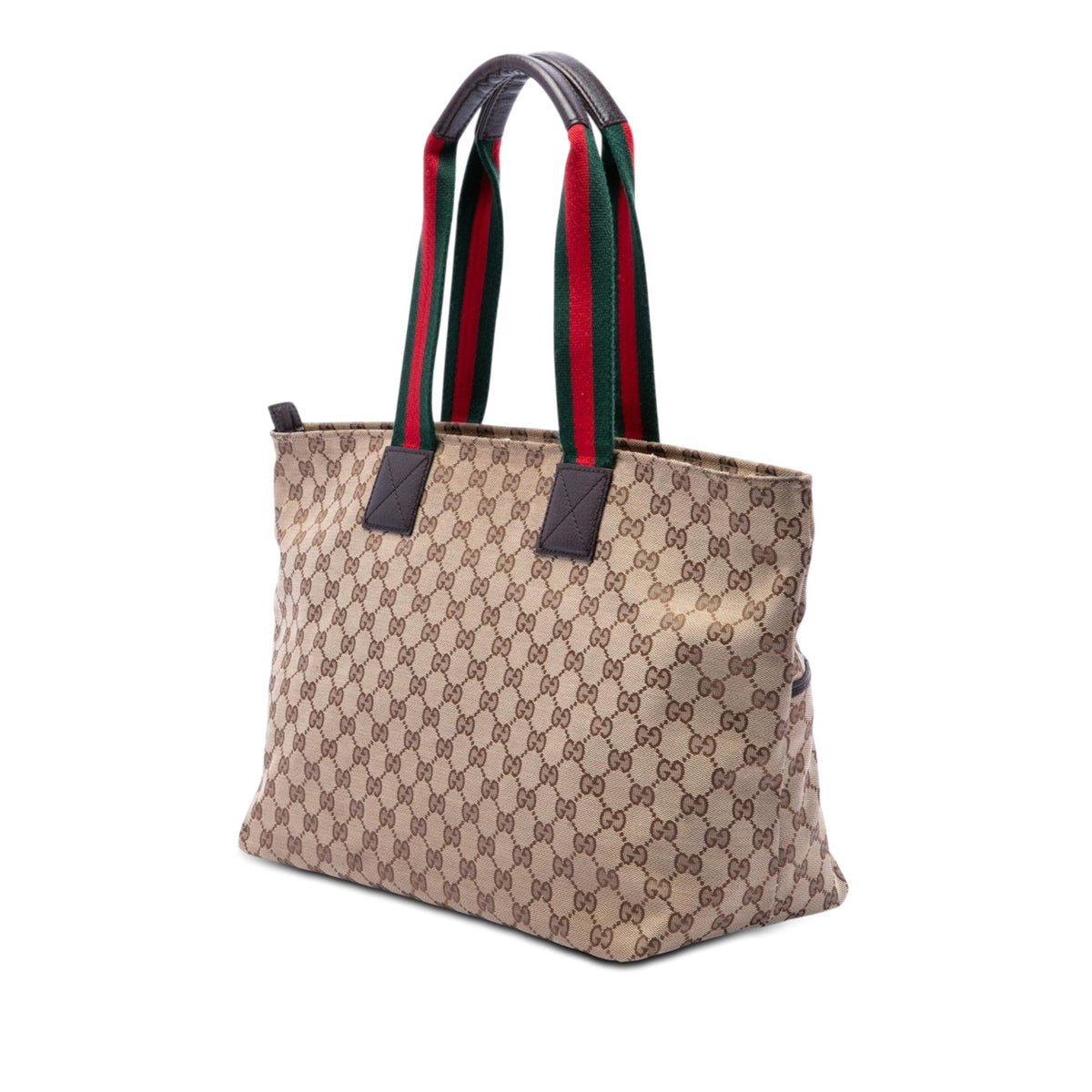 Gucci GG Canvas Web Tote Bag - Beige