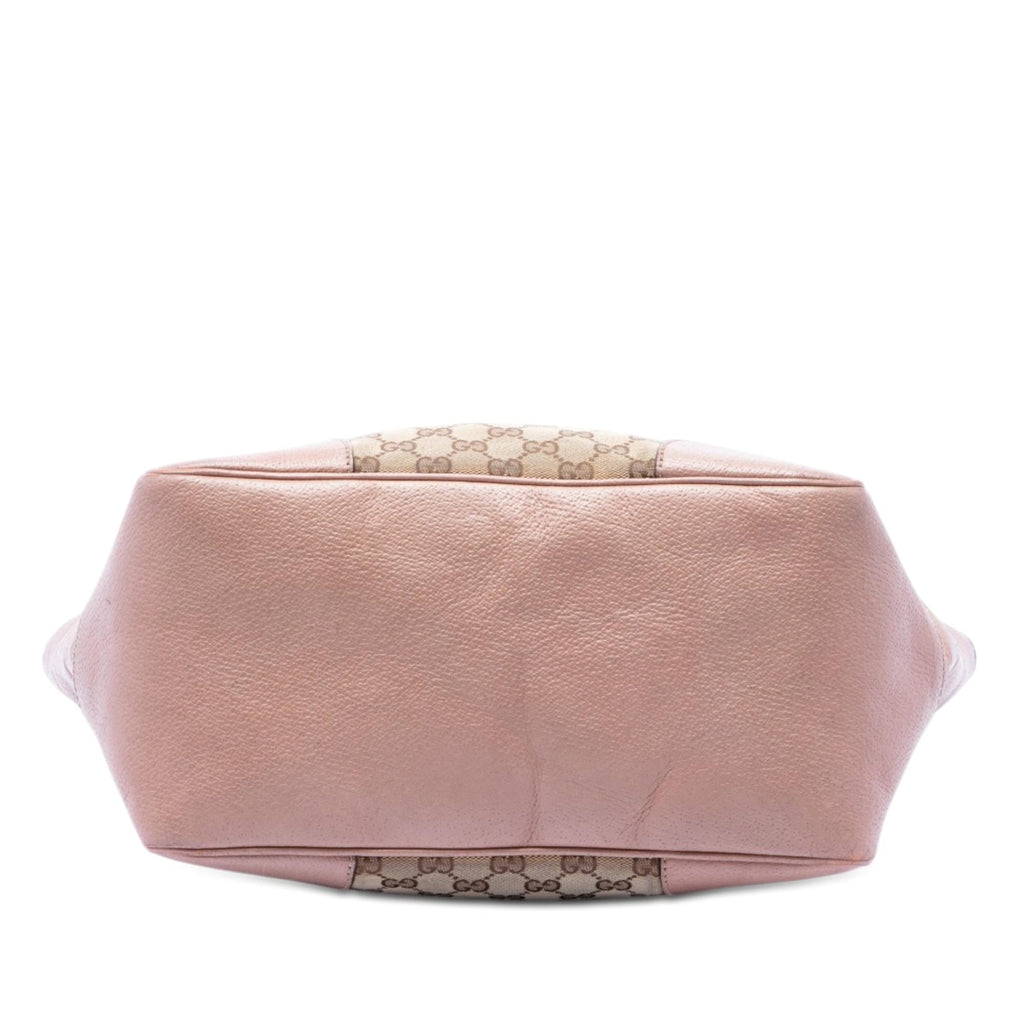 Gucci GG Canvas and Leather Bree Tote Bag - Beige/Pink