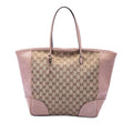 Gucci GG Canvas and Leather Bree Tote Bag - Beige/Pink