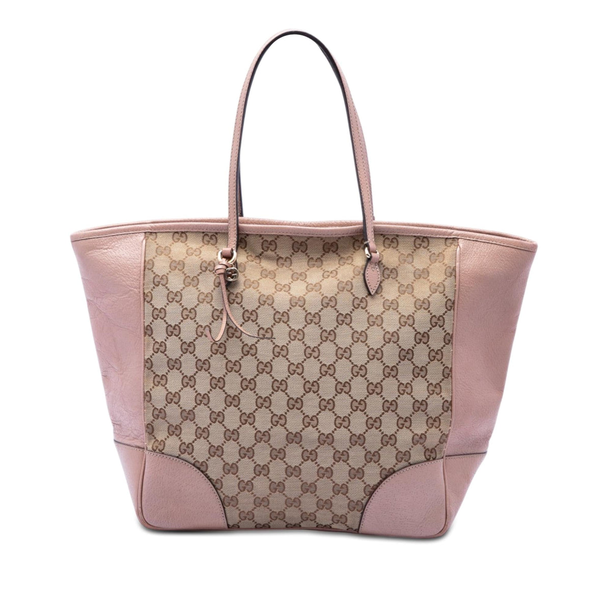 Gucci GG Canvas and Leather Bree Tote Bag - Beige/Pink
