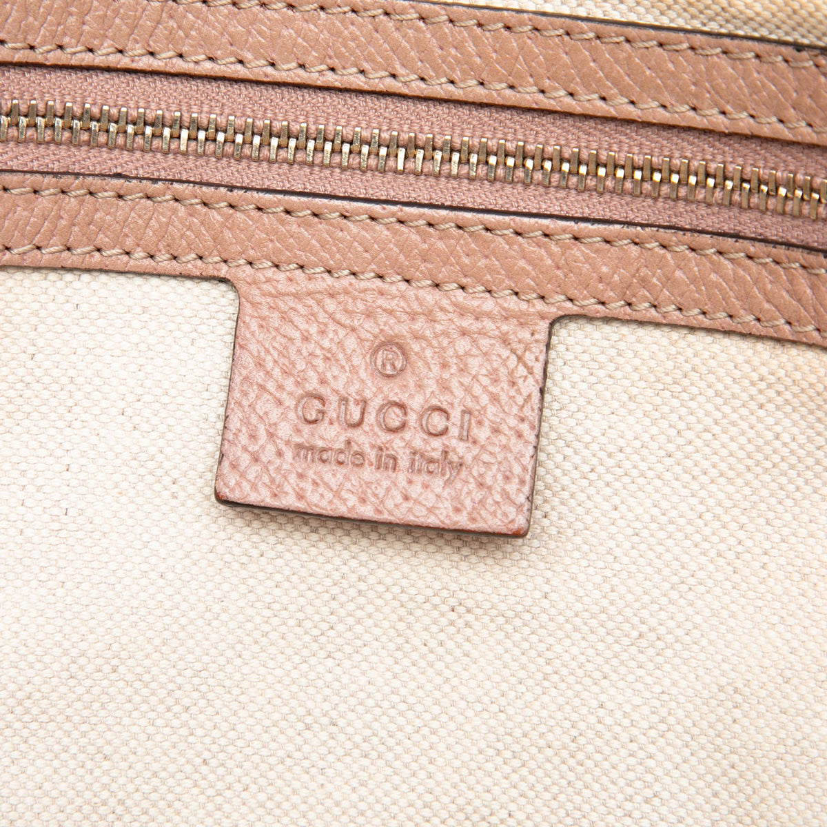 Gucci GG Canvas and Leather Bree Tote Bag - Beige/Pink