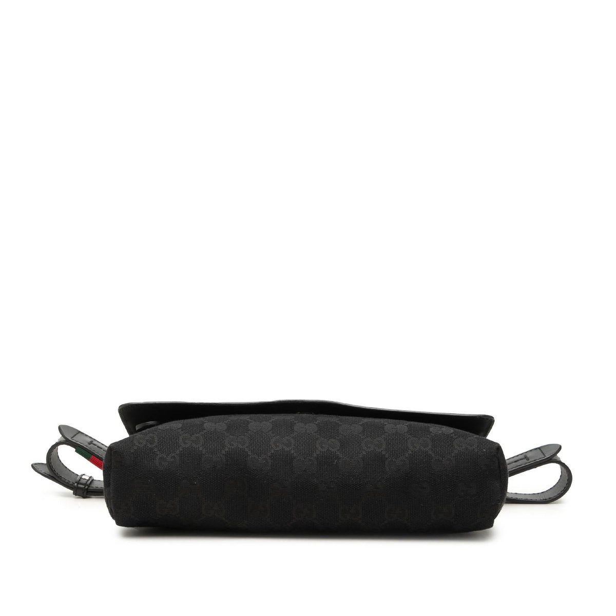 Gucci GG Canvas and Leather Web Belt Bag - Black