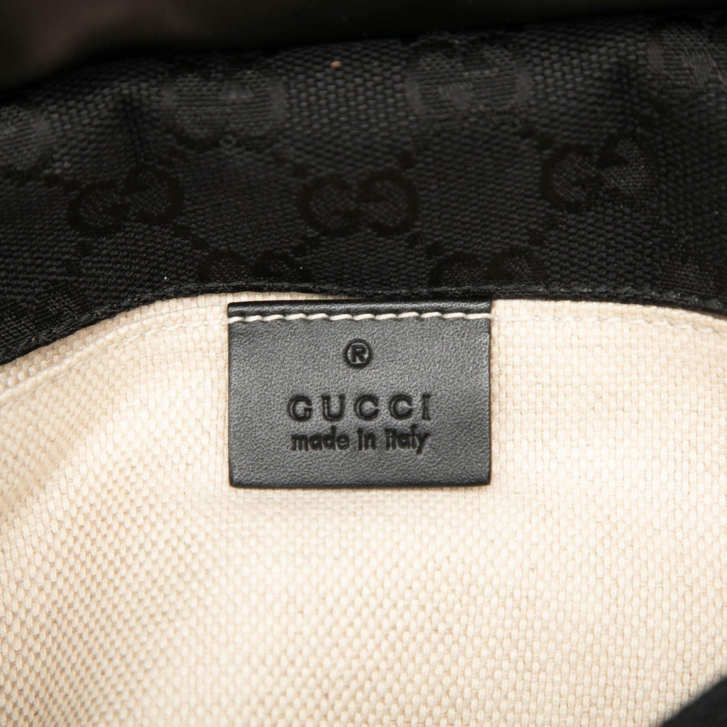 Gucci GG Canvas and Leather Web Belt Bag - Black