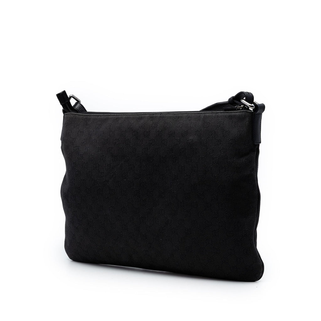 Gucci GG Denim Crossbody Bag - Black