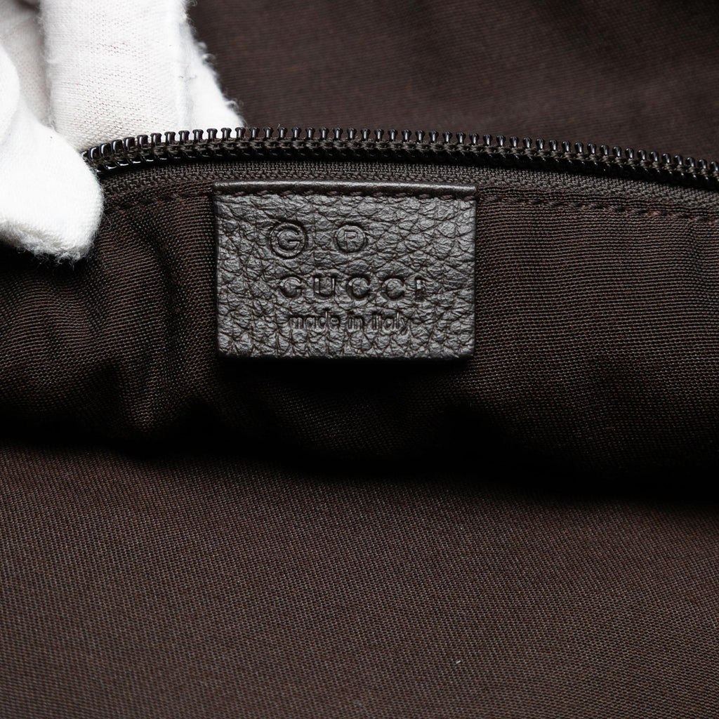 Gucci GG Denim Crossbody Bag - Brown