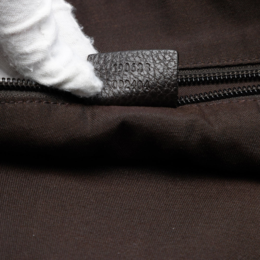 Gucci GG Denim Crossbody Bag - Brown