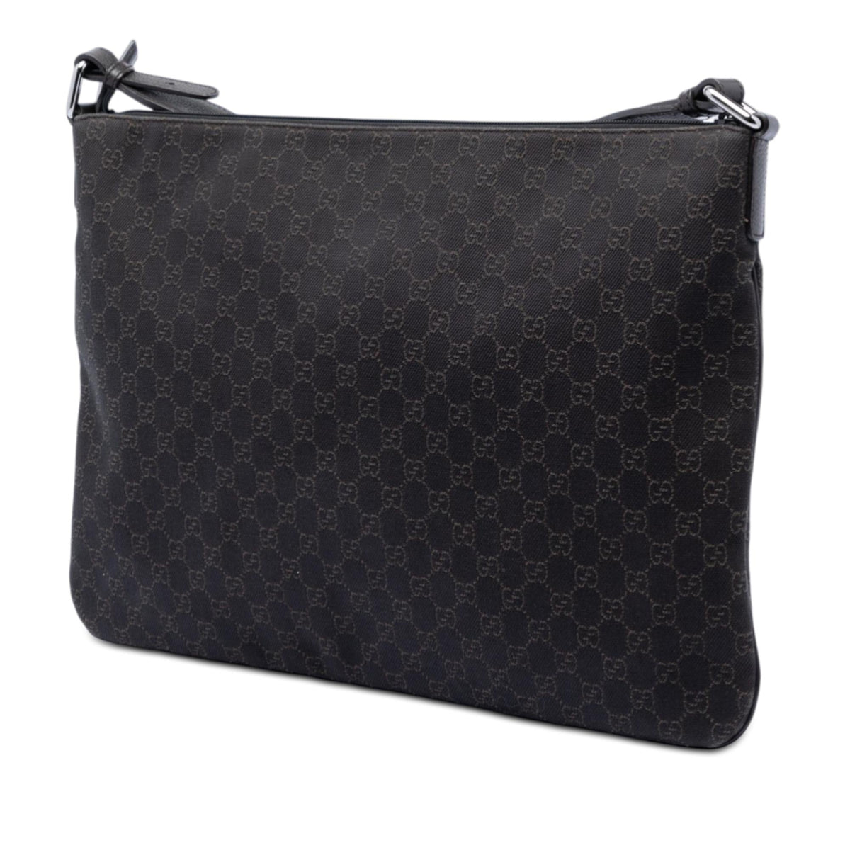 Gucci GG Denim Crossbody Bag - Brown