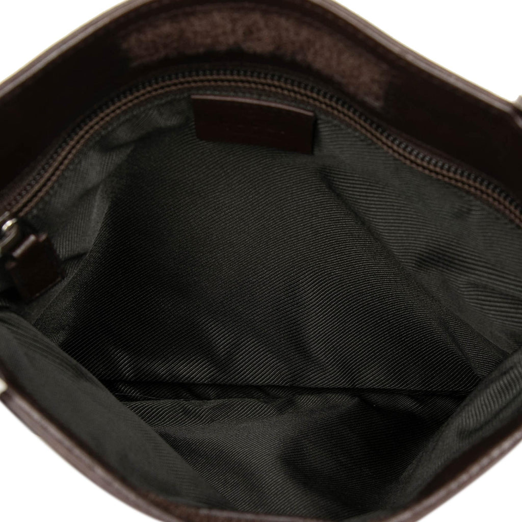 Gucci GG Denim Crossbody Bag - Brown