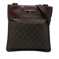 Gucci GG Denim Crossbody Bag - Brown
