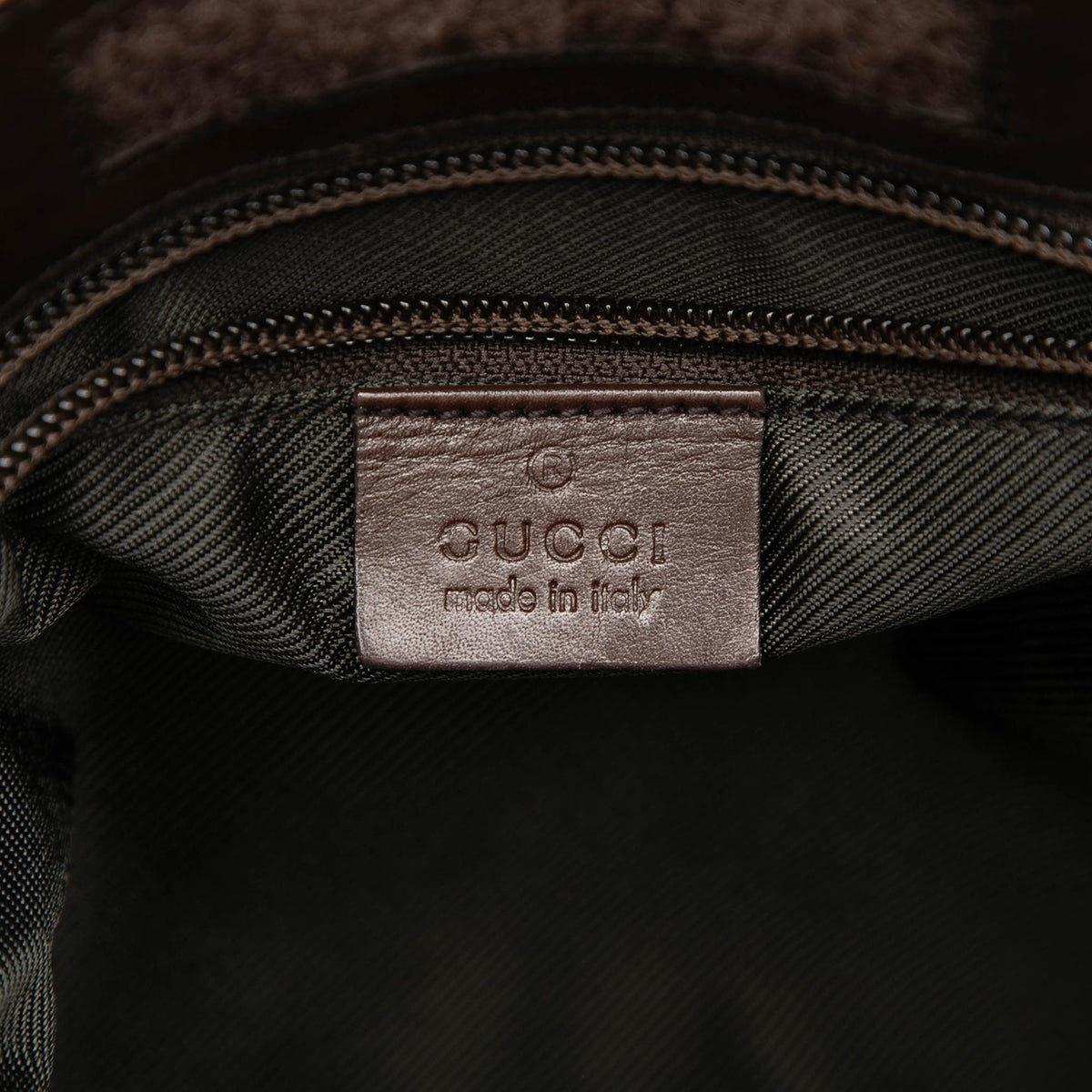 Gucci GG Denim Crossbody Bag - Brown