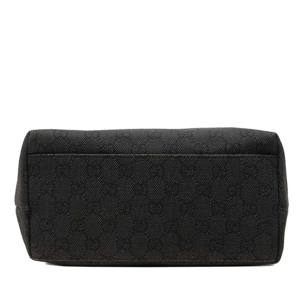 Gucci GG Denim Shoulder Bag - Black