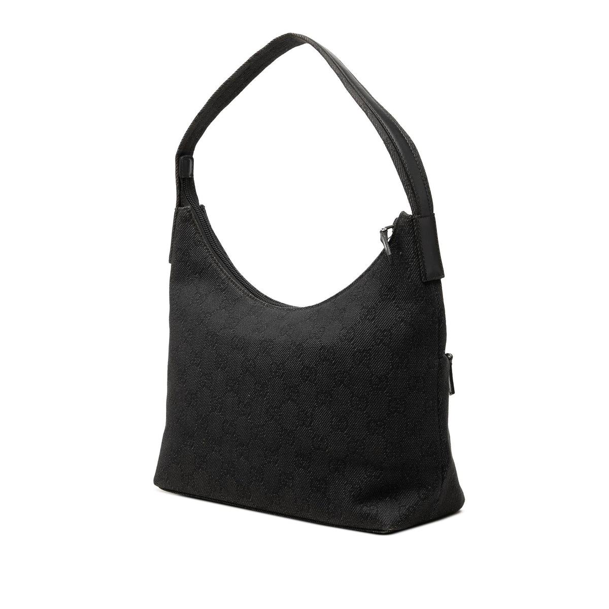 Gucci GG Denim Shoulder Bag - Black