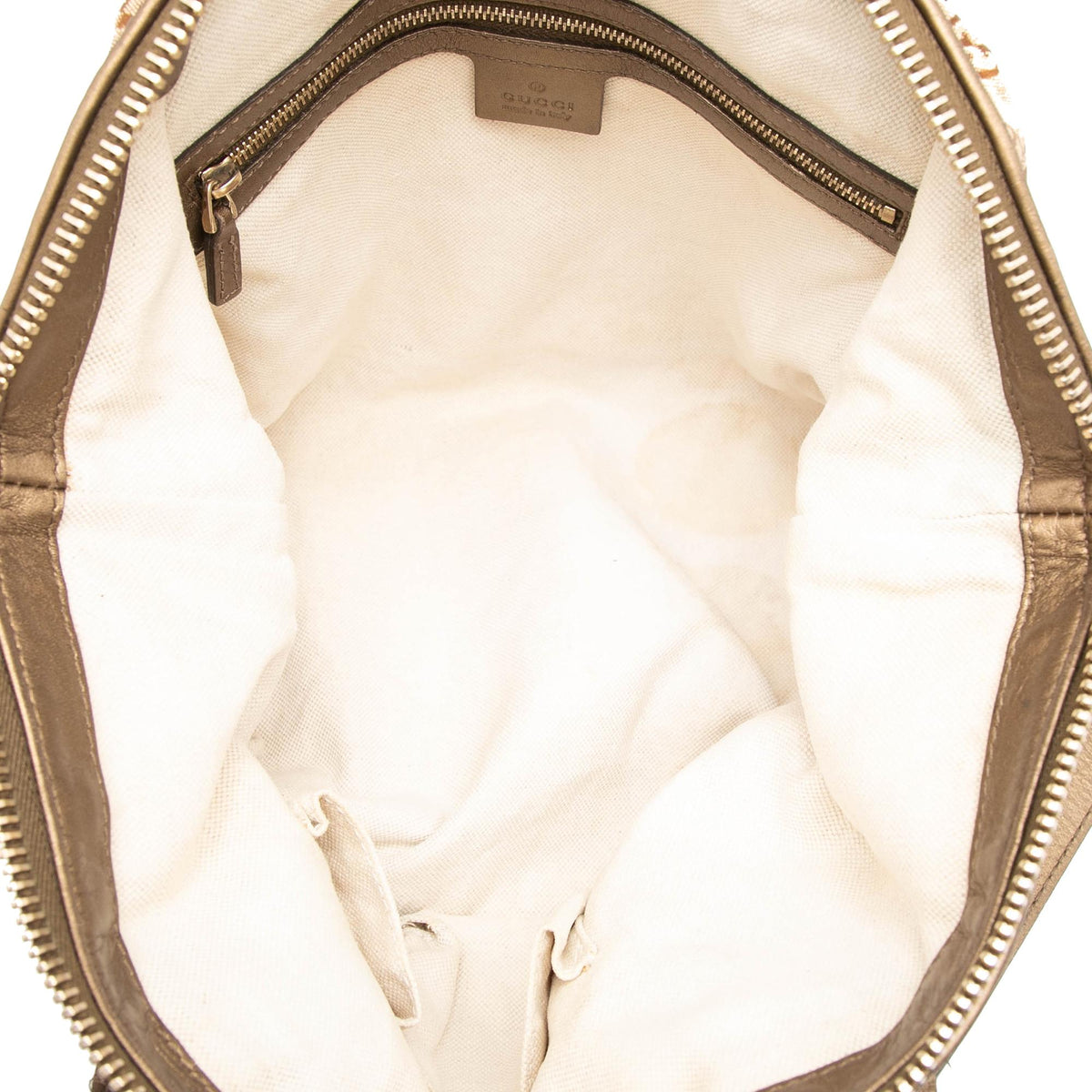 Gucci GG Lurex Heart Bit Satchel - Brown