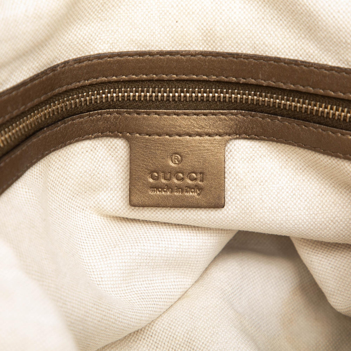 Gucci GG Lurex Heart Bit Satchel - Brown
