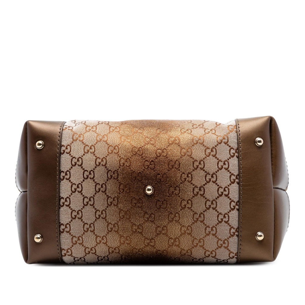 Gucci GG Lurex Heart Bit Shoulder Bag - Brown