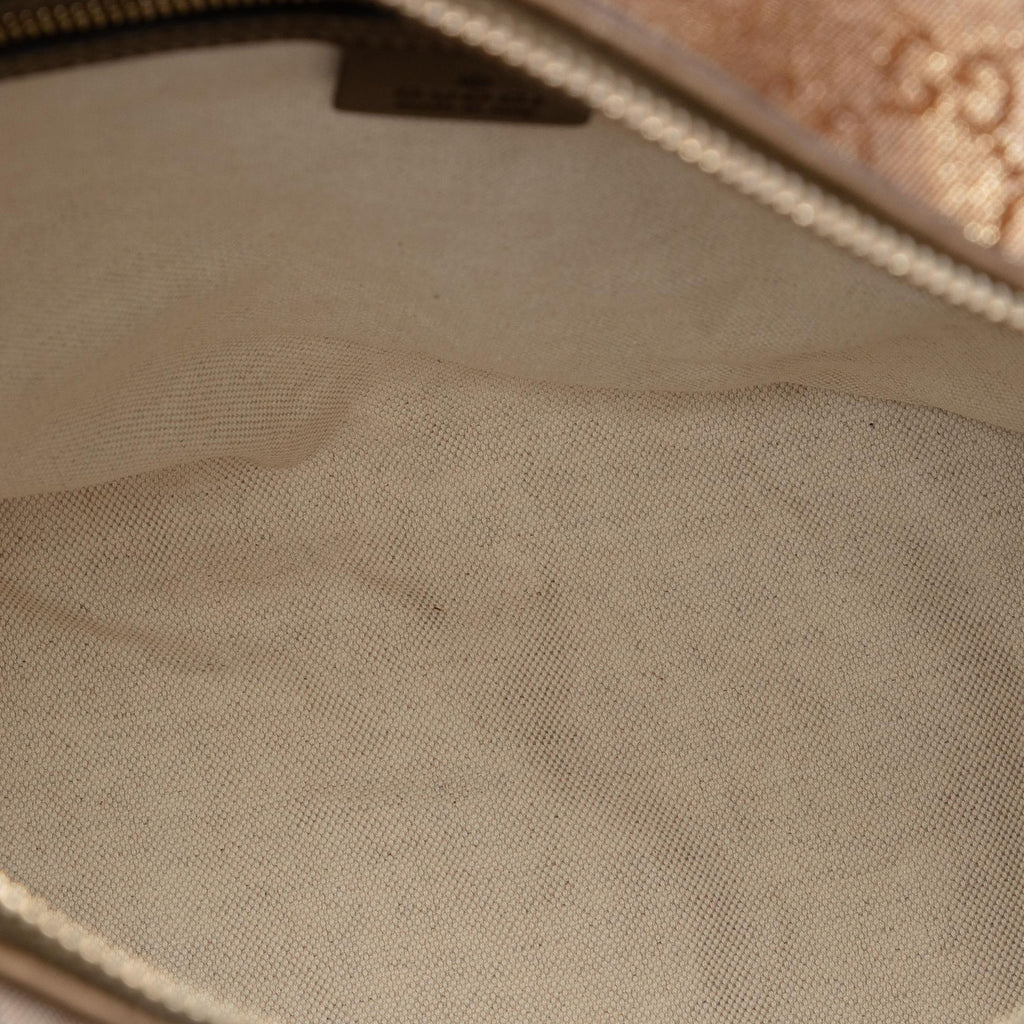 Gucci GG Lurex Heart Bit Shoulder Bag - Brown
