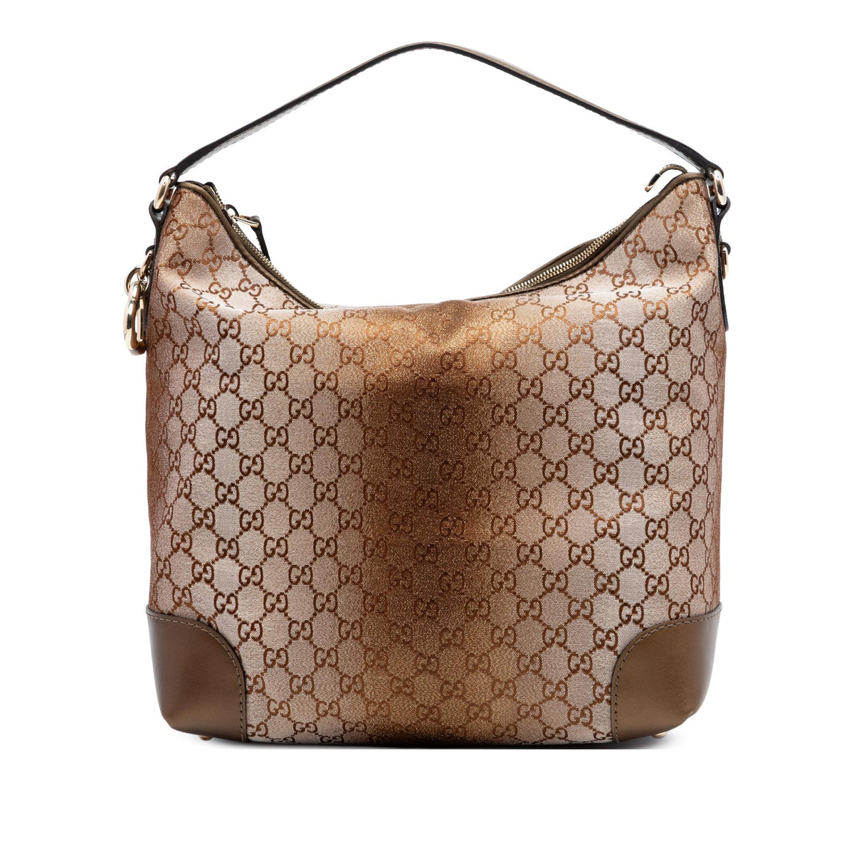 Gucci GG Lurex Heart Bit Shoulder Bag - Brown