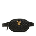 Gucci GG Marmont Matelasse Calfskin Belt Bag - Black
