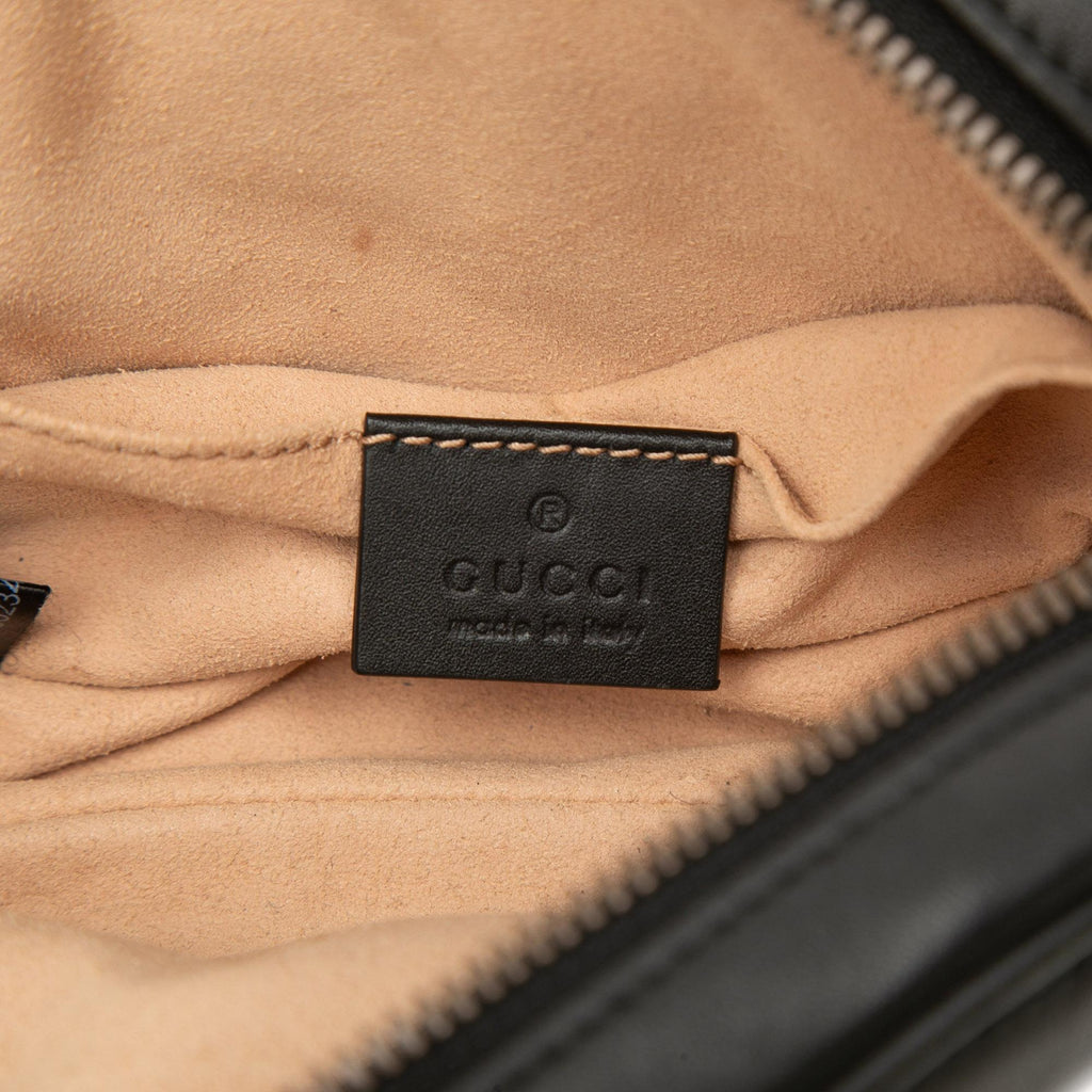 Gucci GG Marmont Matelasse Calfskin Belt Bag - Black