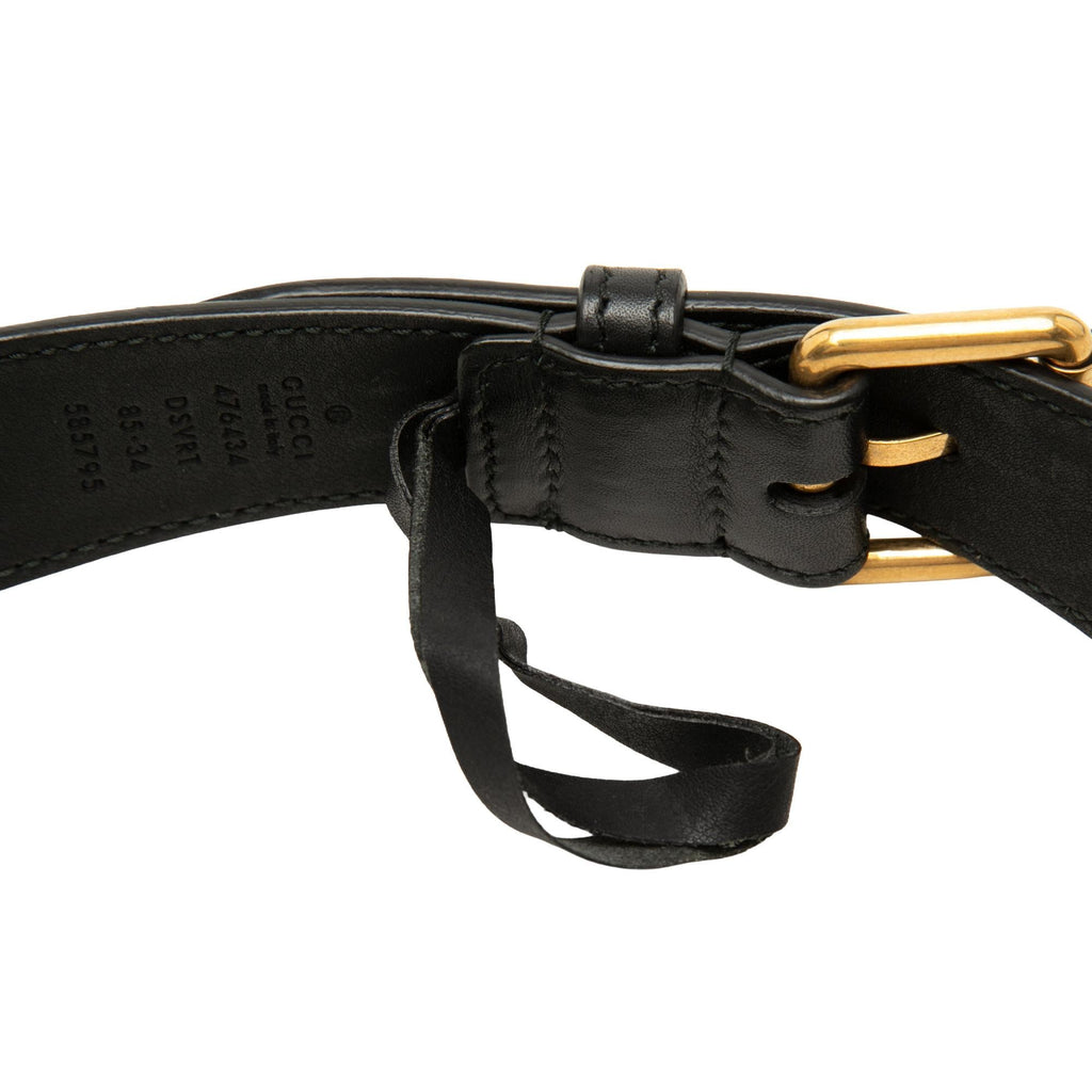 Gucci GG Marmont Matelasse Calfskin Belt Bag - Black