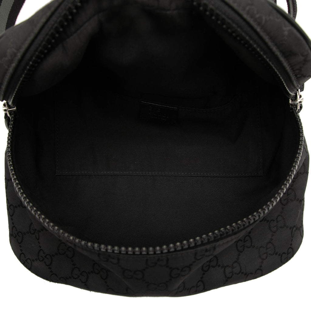 Gucci GG Nylon Web Belt Bag - Black