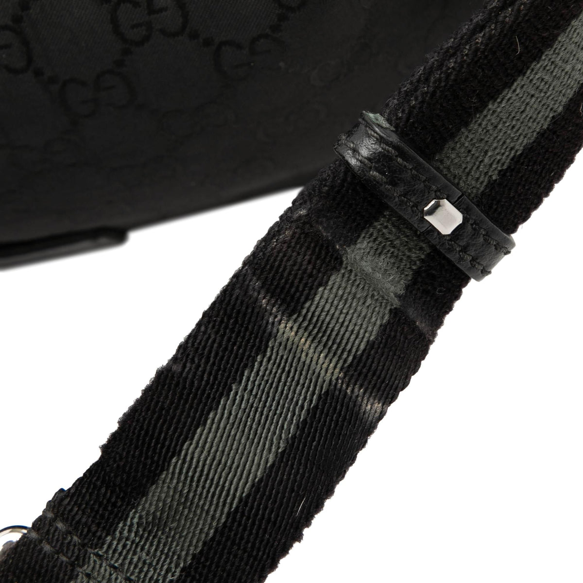 Gucci GG Nylon Web Belt Bag - Black