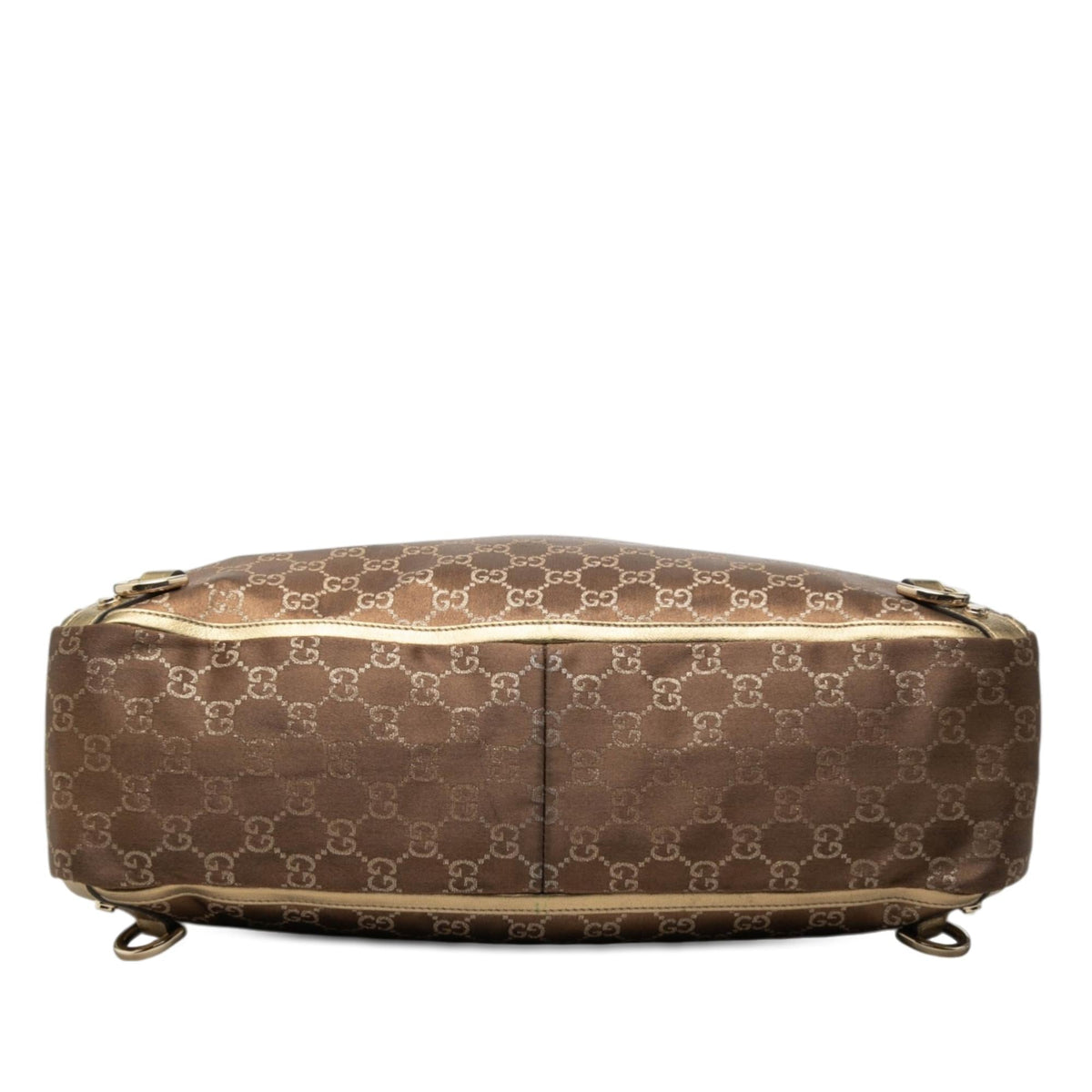 Gucci GG Satin Abbey D Ring Tote Bag - Brown/Gold