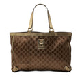 Gucci GG Satin Abbey D Ring Tote Bag - Brown/Gold