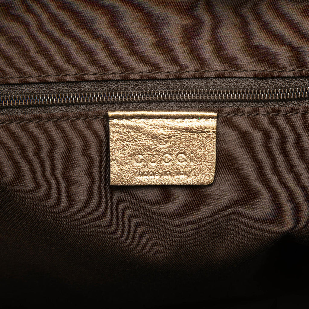 Gucci GG Satin Abbey D Ring Tote Bag - Brown/Gold