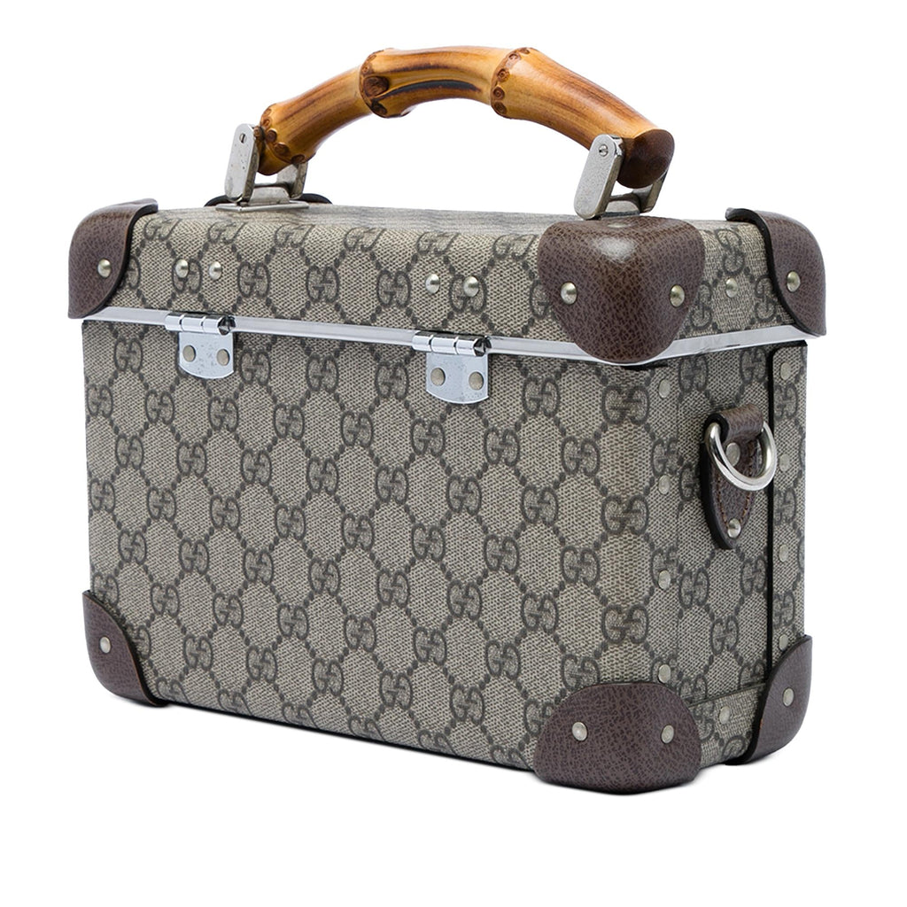 Gucci GG Supreme Bamboo Vanity Bag - Beige