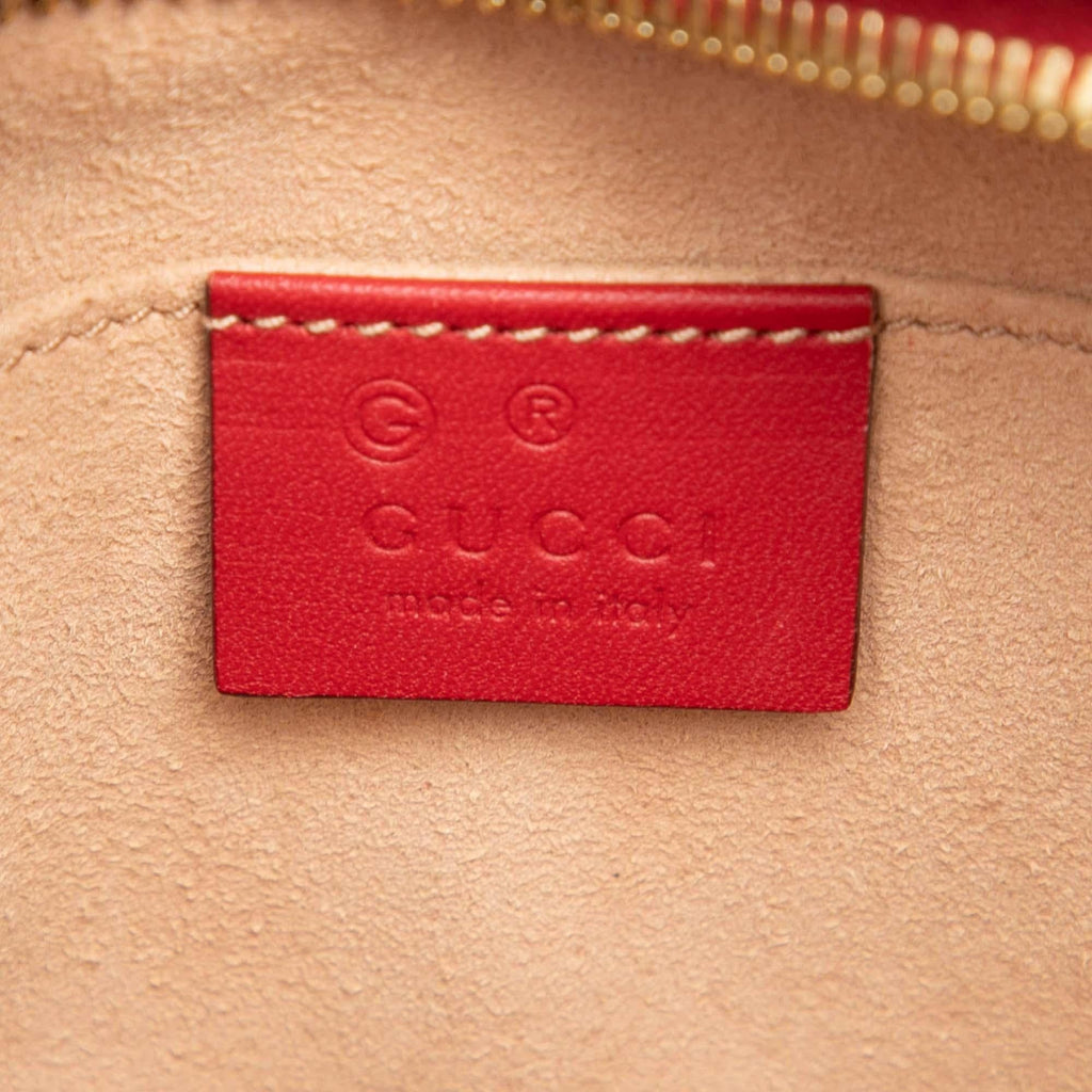 Gucci GG Supreme Blooms Chain Crossbody Bag - Beige/Red