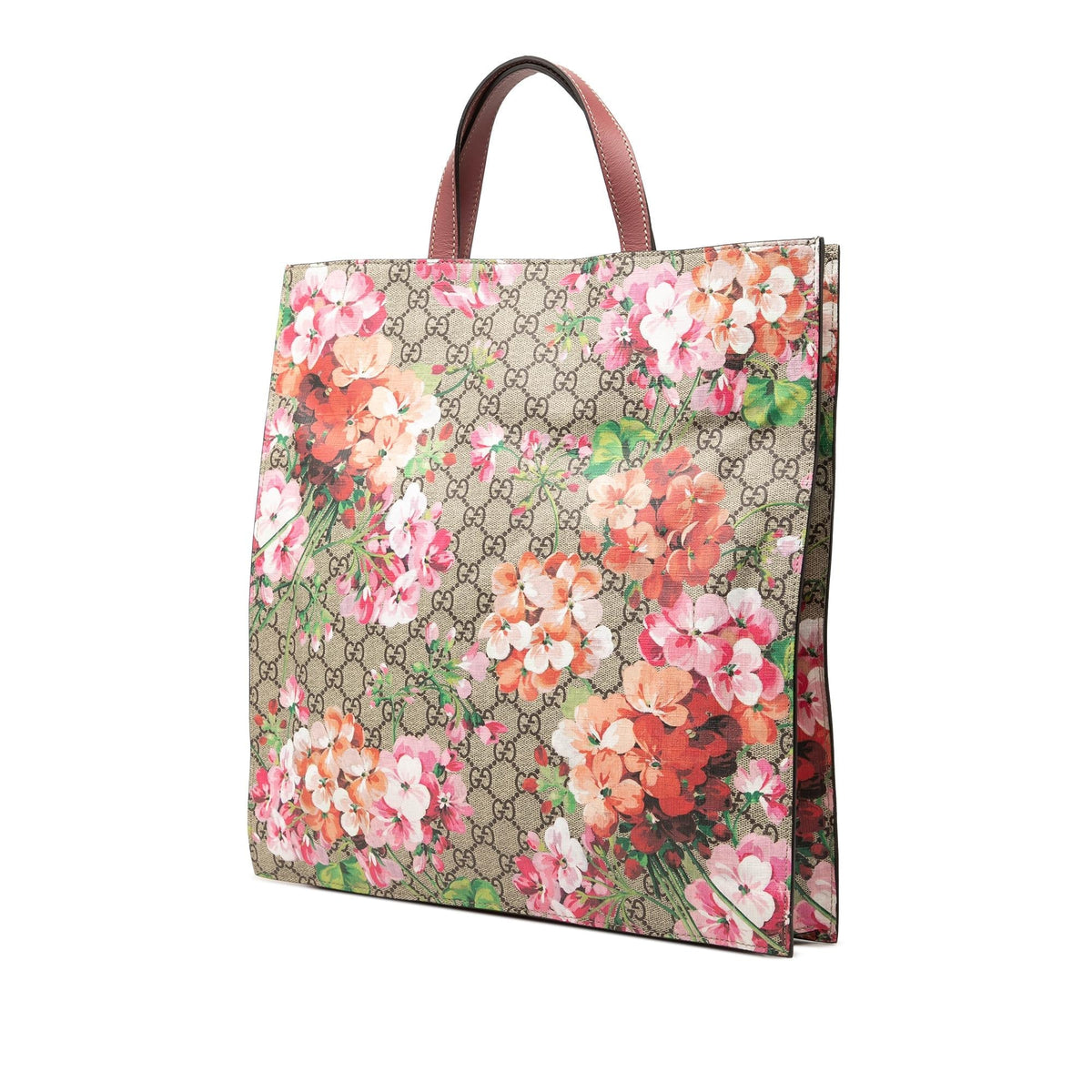 Gucci GG Supreme Blooms Convertible Tote Bag - Beige