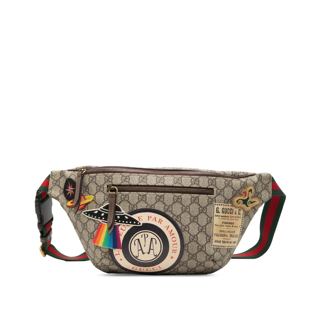 Gucci GG Supreme Courrier Belt Bag - Beige