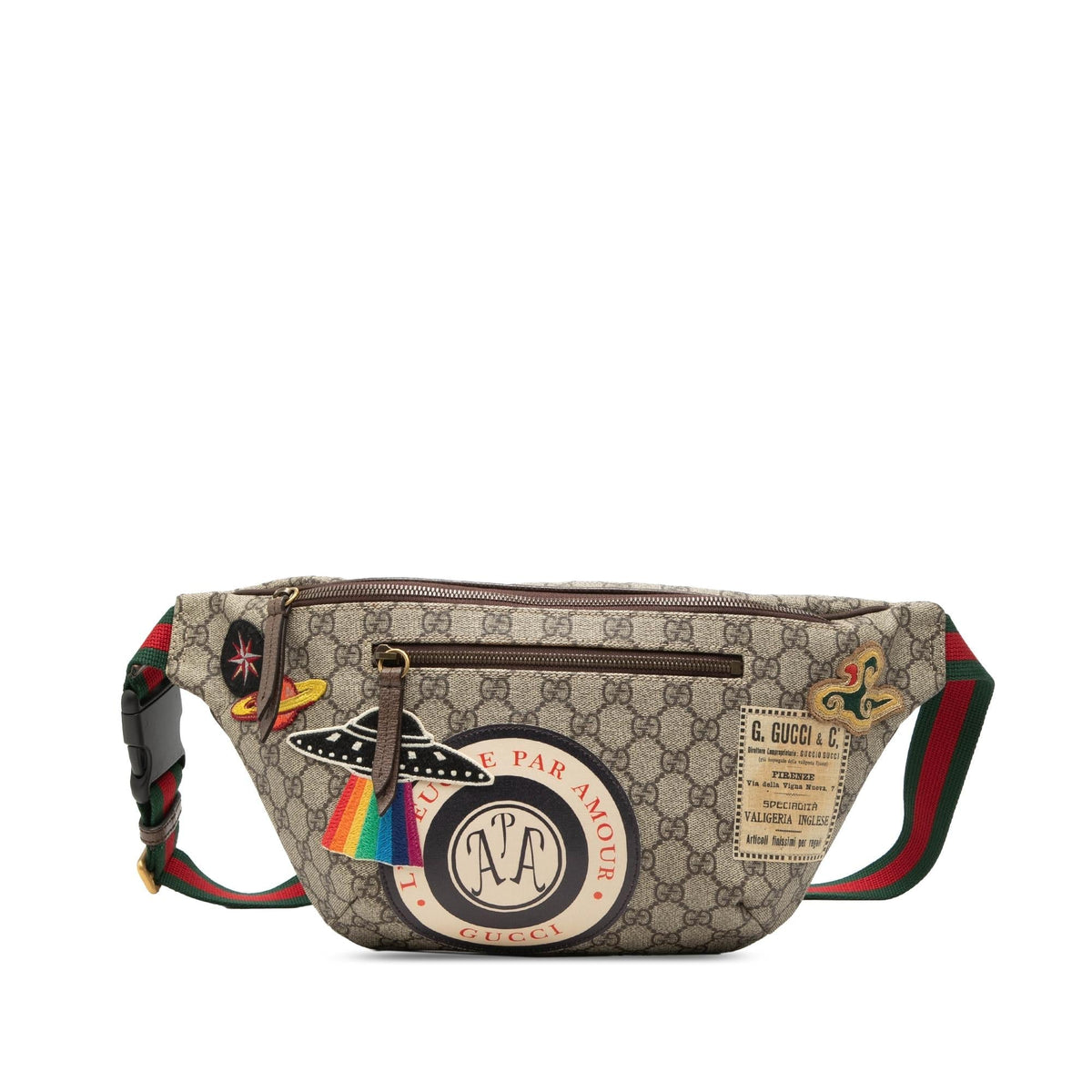 Gucci GG Supreme Courrier Belt Bag - Beige